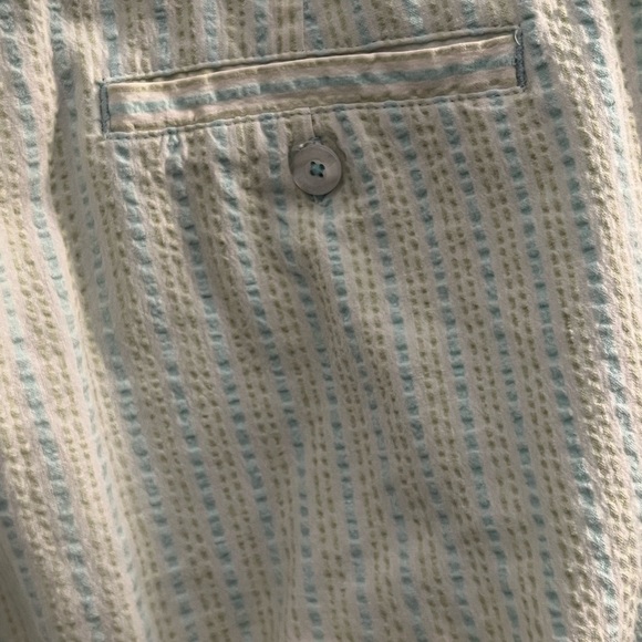 Lilly Pulitzer SearSeeker Teal Stripe Cropped Pants Size 4 - Picture 4 of 7